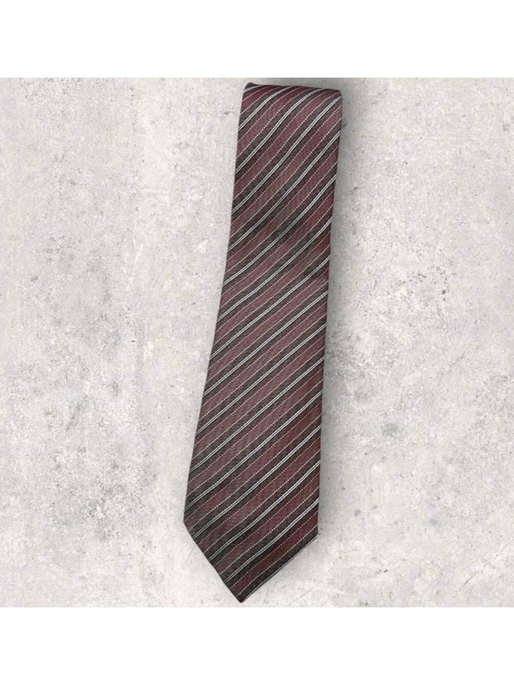 JOOP! Silk Tie ITALY Pink Purple Striped W:3.1" EUC